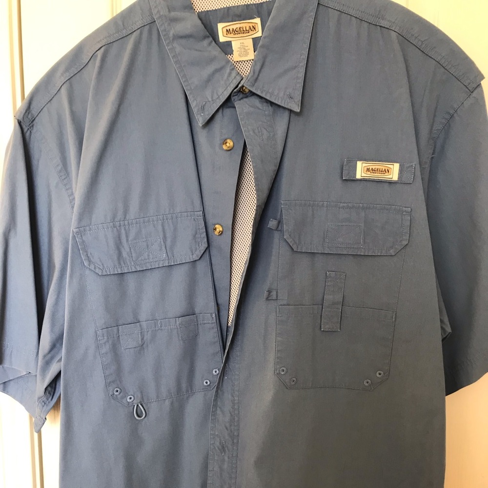 Denim Blue Magellan Fishing Shirt in XXL